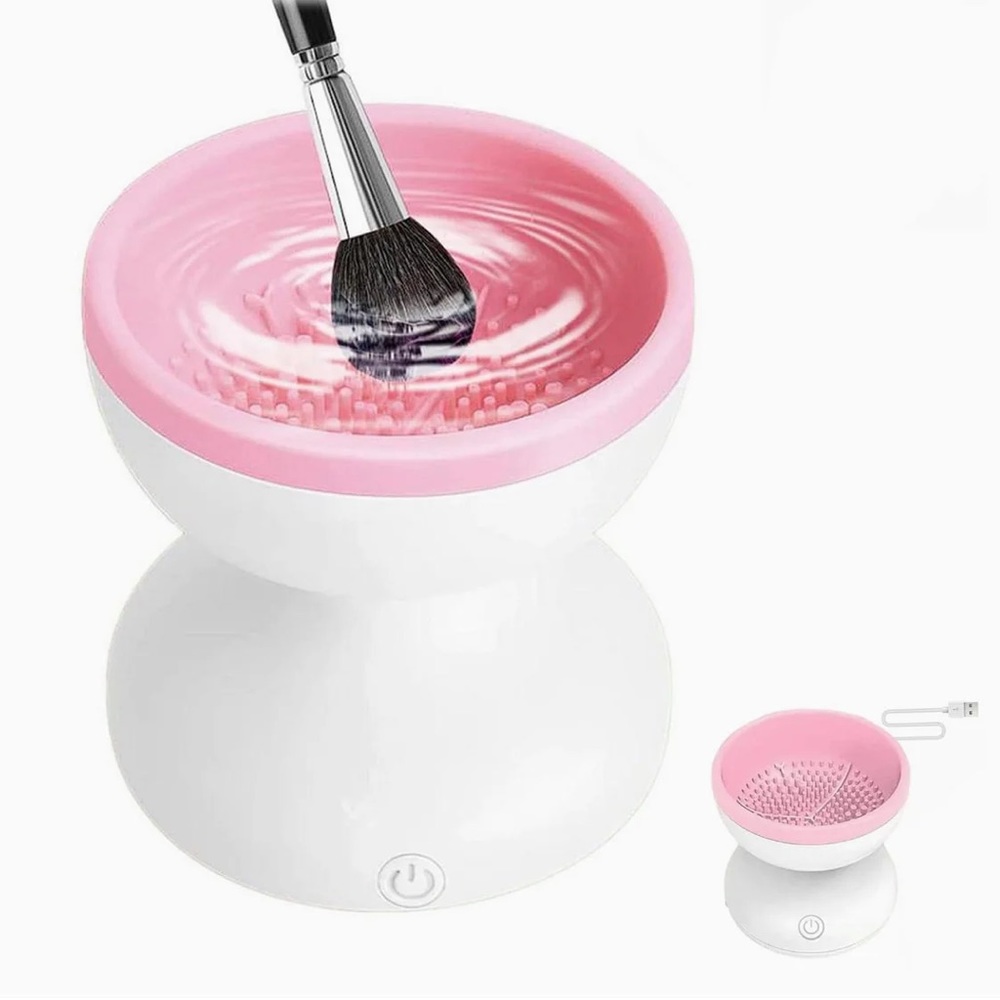 Electric Makeup Silicone Brush Cleaner - White